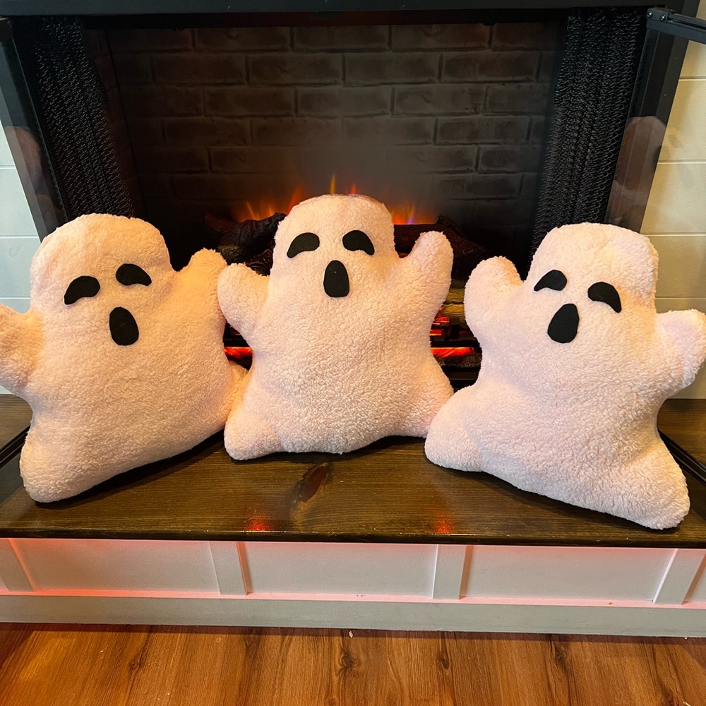 Handmade Sherpa ghost pillows
